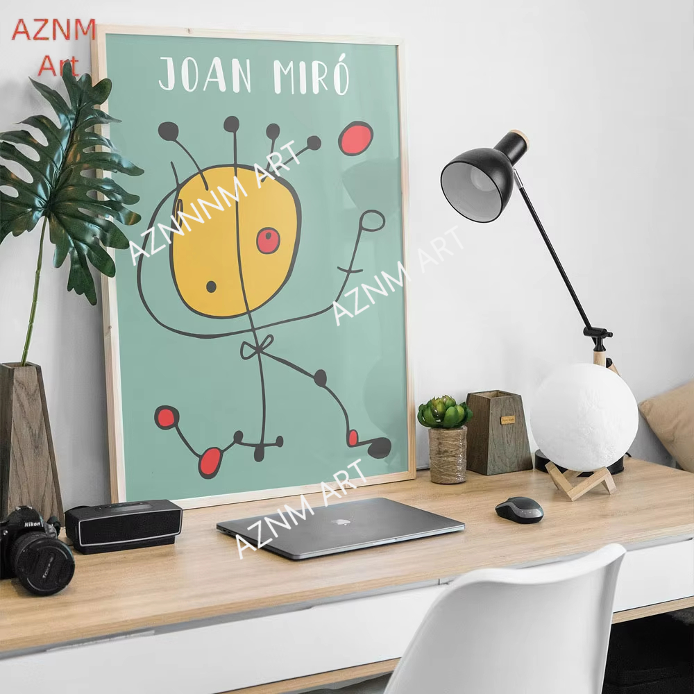 Art Craft Kitchen - Joan Miro Seni Abstrak Poster Antik