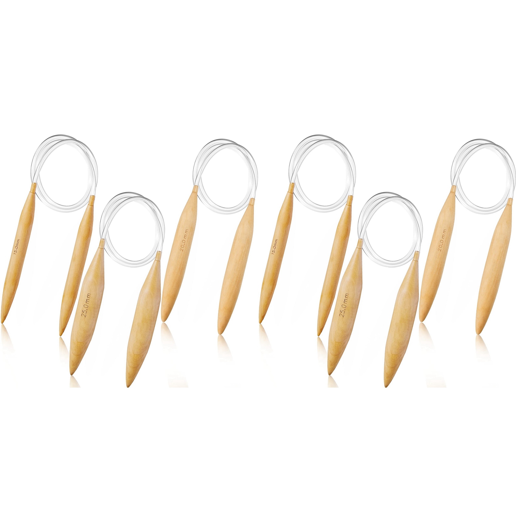 Knitting Needle Circular - Set Jarum Rajut Bundar Bambu Profesional