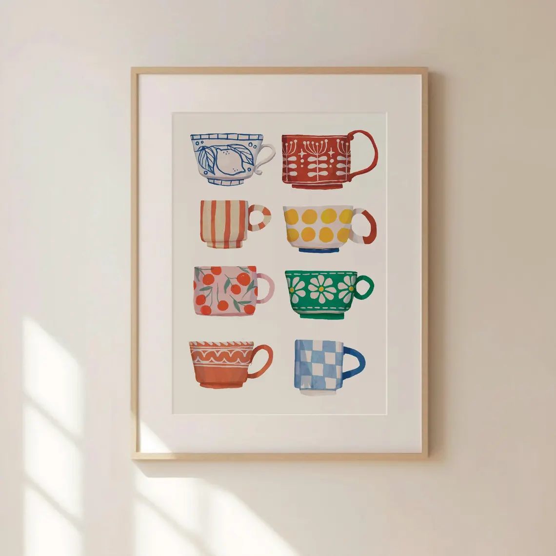 Art Craft Kitchen - Cetakan Cangkir Teh, Poster Sarapan, Seni