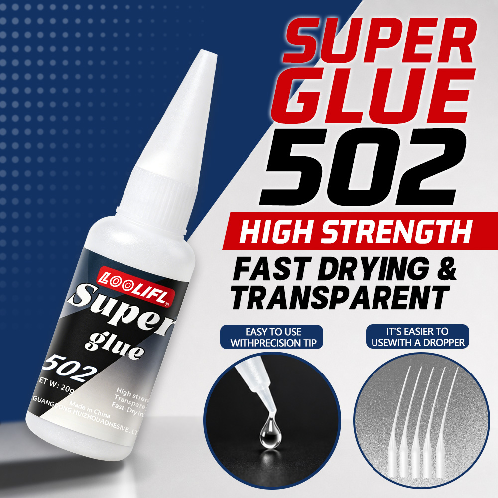 Art Craft Material - Loolifl-502-20Ml Perekat Cyanoacrylate Transparan Instan dengan