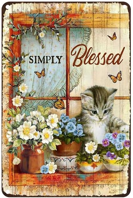 Art Craft Kitchen - 1p,Flower Adorable Kitten Monarch Simply Blessed