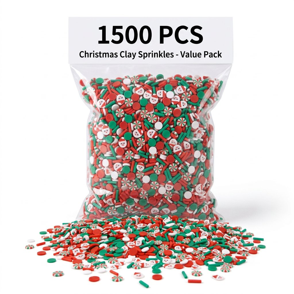 Art Craft Birthday Party - 1500pcs Hiasan Tanah Liat Natal Bentuk