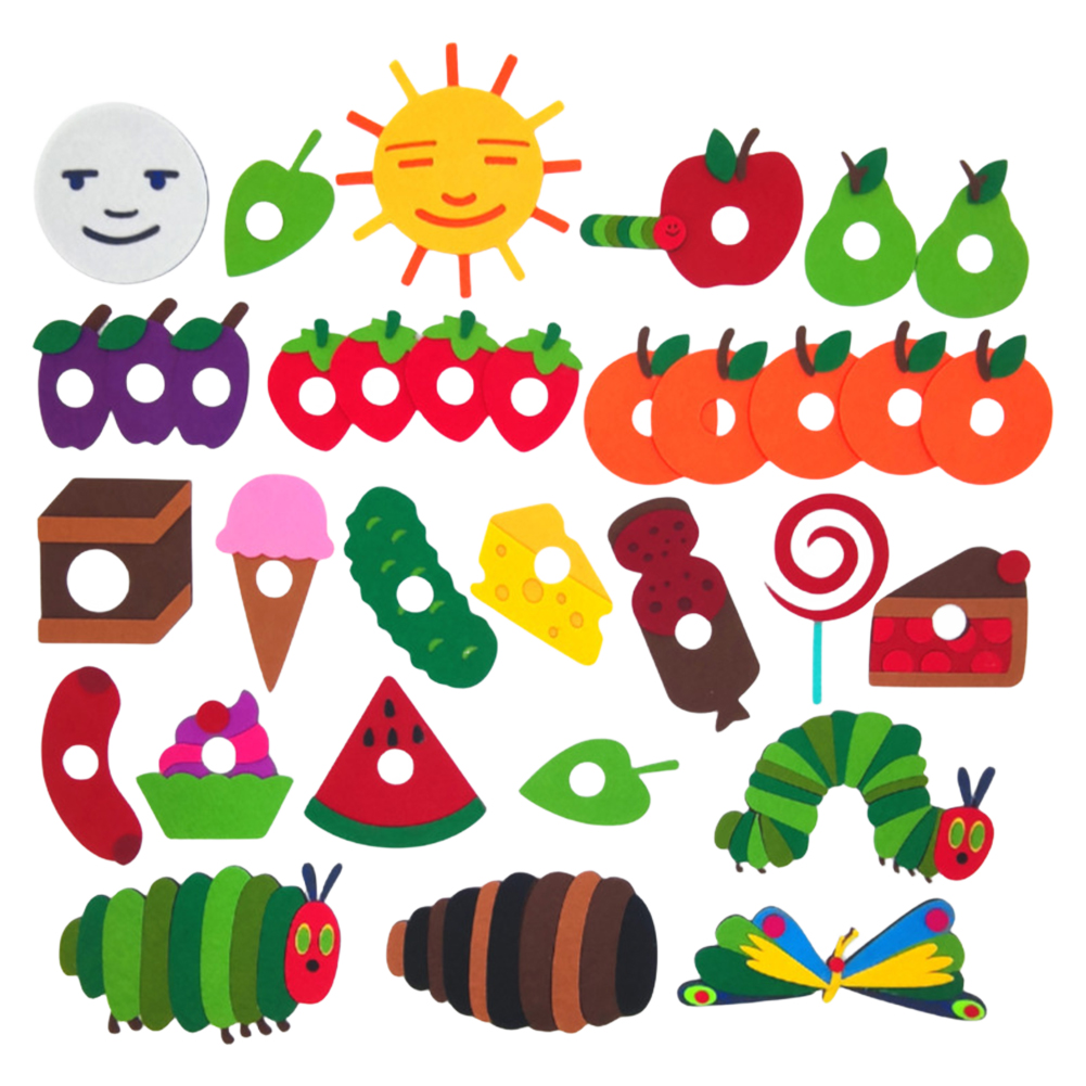Art Craft For Preschool - Mainan Ulat Lapar Buku Bergambar Bahasa