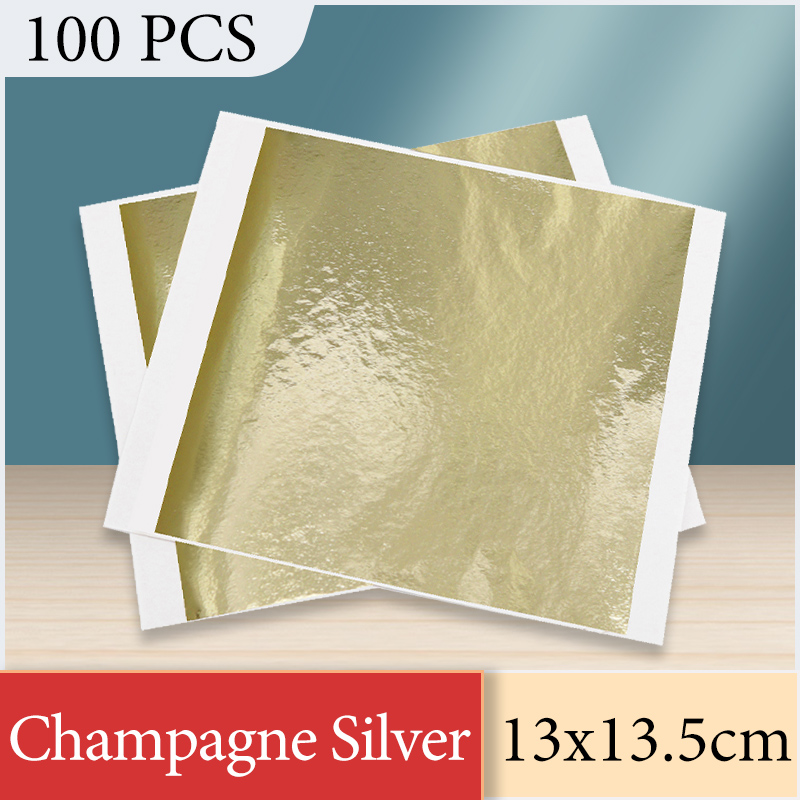 Art Craft Birthday Party - Kertas Foil perak sampanye 13x13.5cm lembar