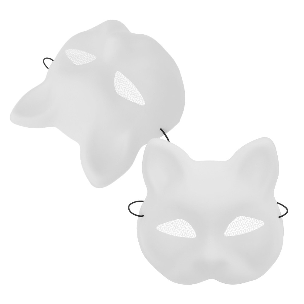 Art Craft For Preschool - 2Pcs Masker Plastik Desain Kucing Lucu