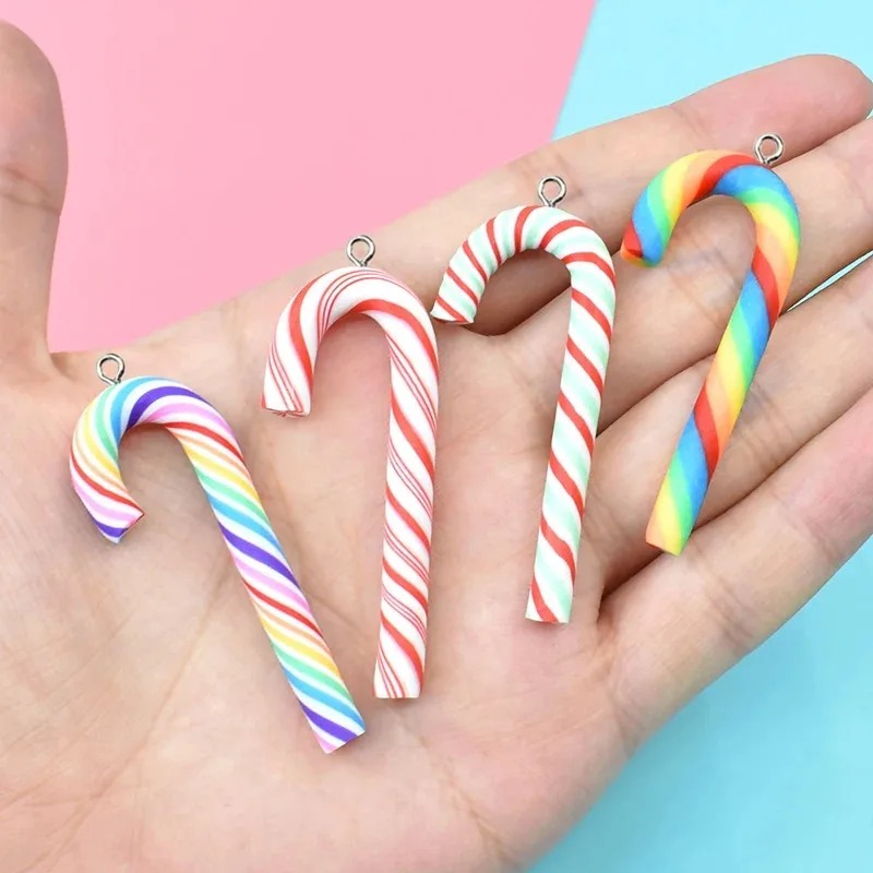 Art Craft Clay - 10 Buah Liontin Gantungan Permen Natal