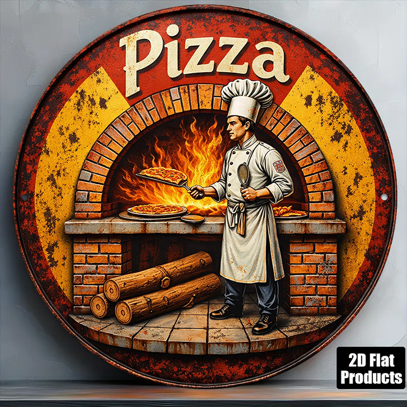 Art Craft Kitchen - Papan Tanda Logam Retro 2D, Seni