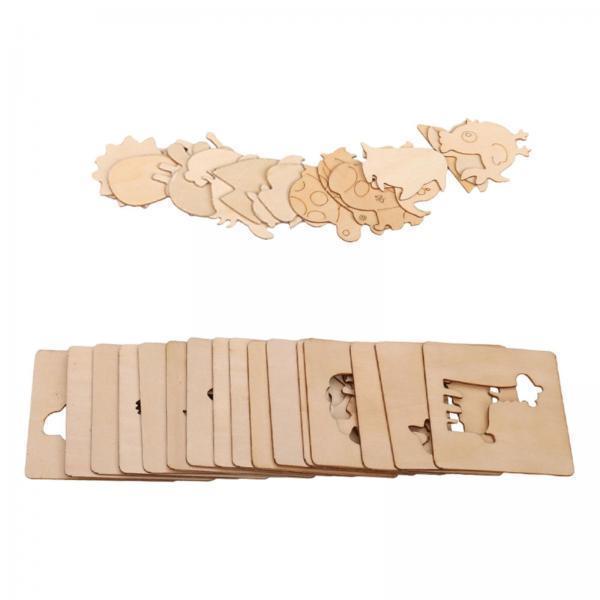 Art Craft For Preschool - Stensil Gambar Anak-Anak dari Kayu, Template