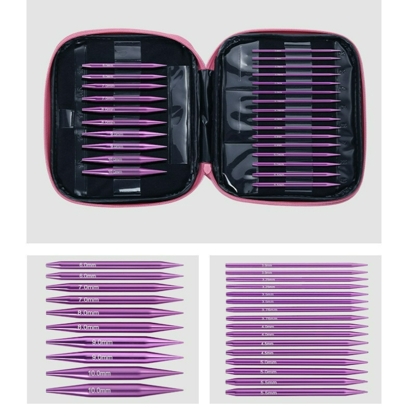 Knitting Needle Circular - 13 Set Jarum Rajut Bulat Ungu