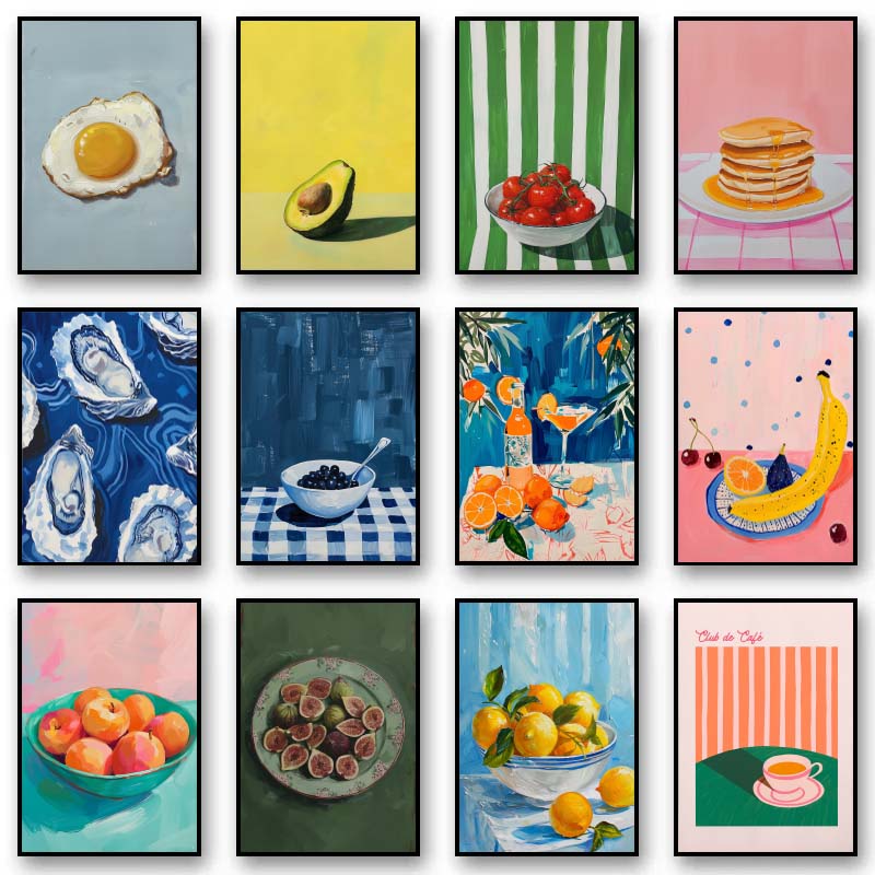 Art Craft Kitchen - Poster Kopi Tomat Alpukat Jeruk Buah