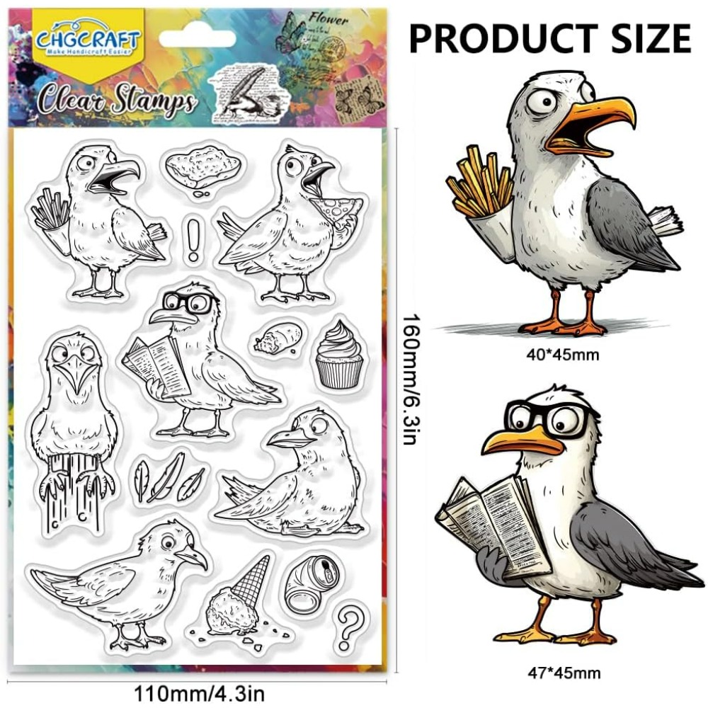 Artwork Craft - Stempel Transparan Burung Camar Stempel Transparan