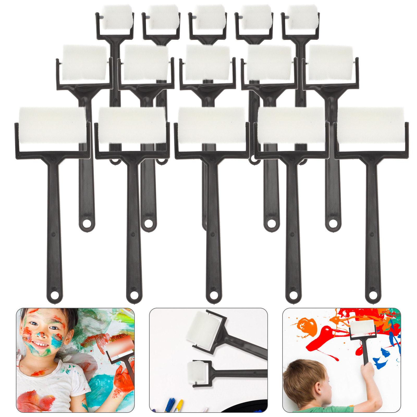 Art Craft For Preschool - 15 Buah Kuas Lukis Spons Bahan