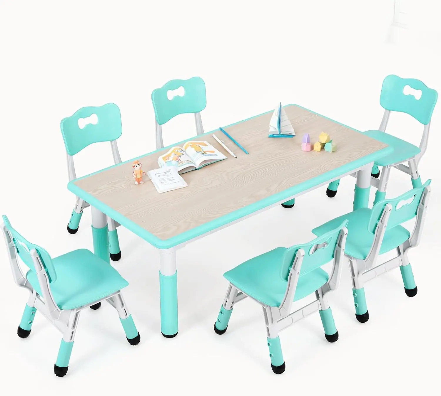 Set Meja dan 6 Kursi Anak, Mej - Art Craft For Preschool ulasan dan harga