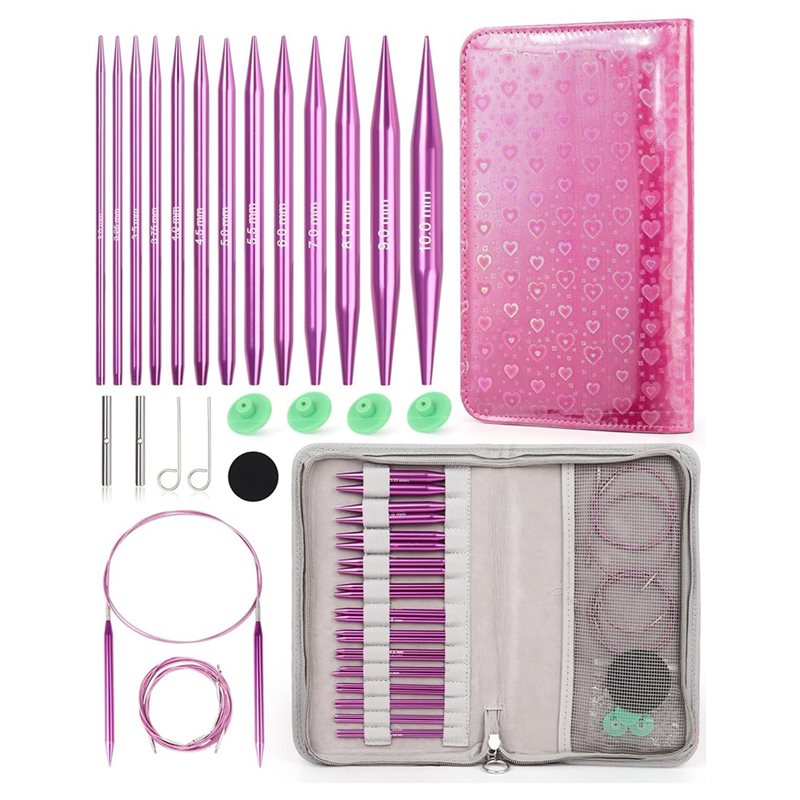 AT02-Casing Kulit Termasuk 13  - Knitting Needle Circular ulasan dan harga