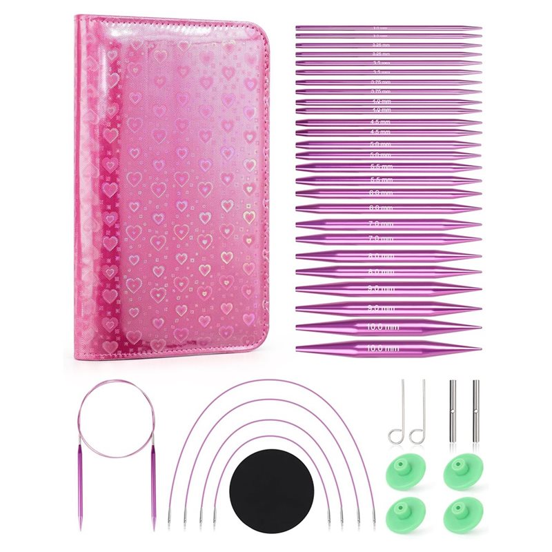 AT02-Casing Kulit Termasuk 13  - Knitting Needle Circular ulasan dan harga