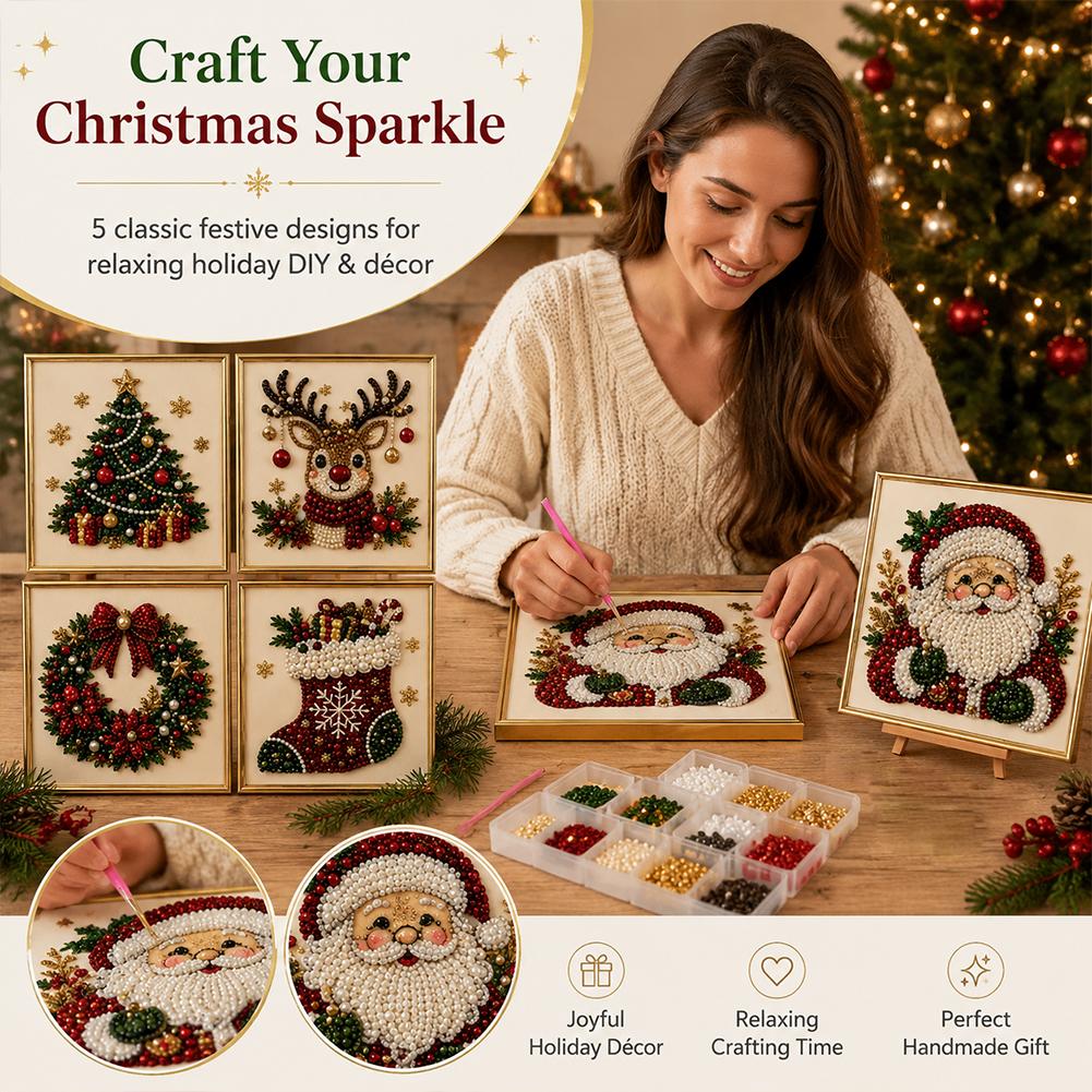 Kit Seni Mutiara Santa Claus N - Art Craft For Christmas ulasan dan harga