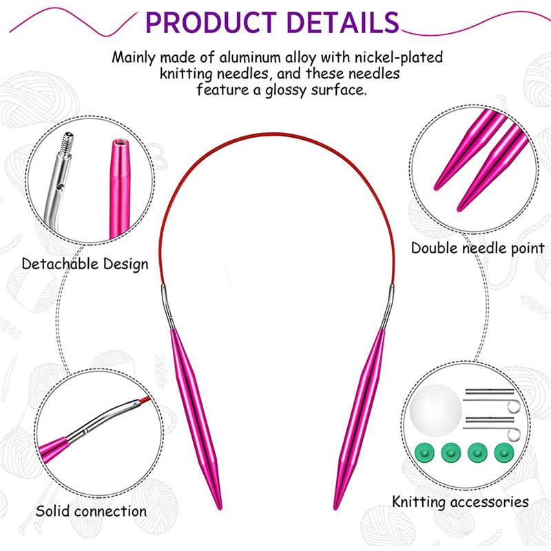 A27F-52 Set Jarum Rajut Bundar - Knitting Needle Circular ulasan dan harga