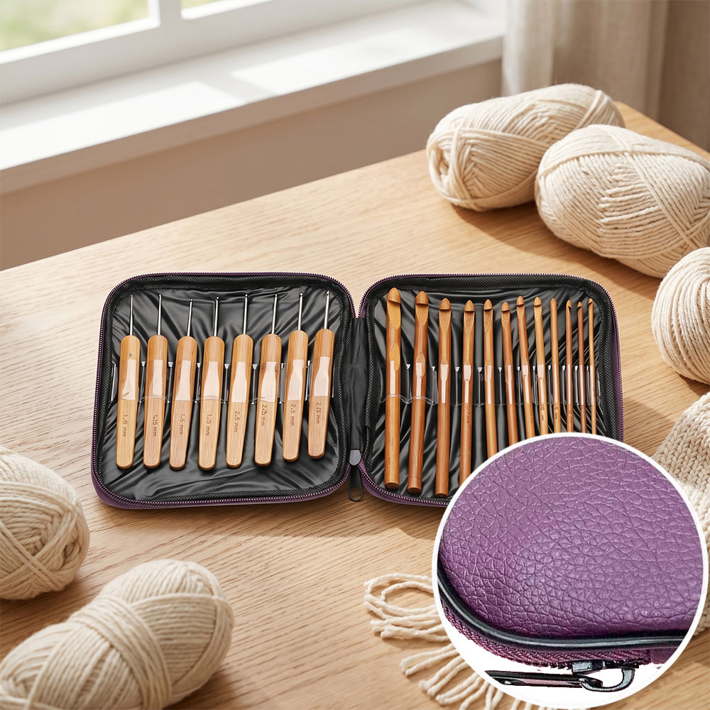 74pcs Set Jarum Rajut Bambu Al - Art Craft Material ulasan dan harga
