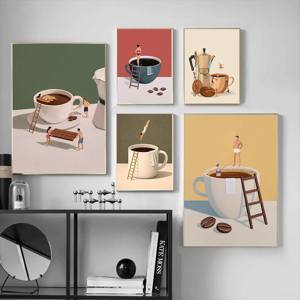 1 Buah Poster Pecinta Kopi Sen - Art Craft Kitchen ulasan dan harga
