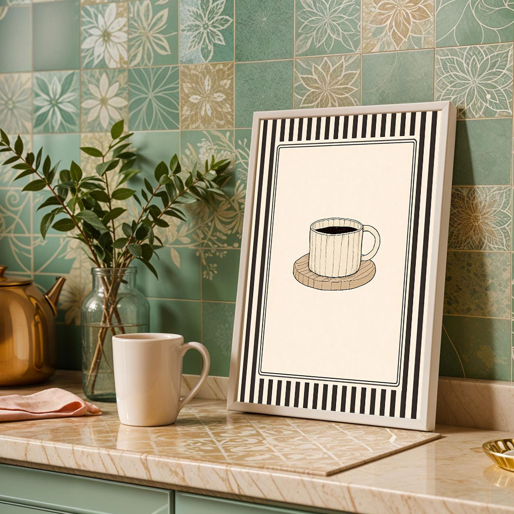 1 Buah Poster Pecinta Kopi Sen - Art Craft Kitchen ulasan dan harga