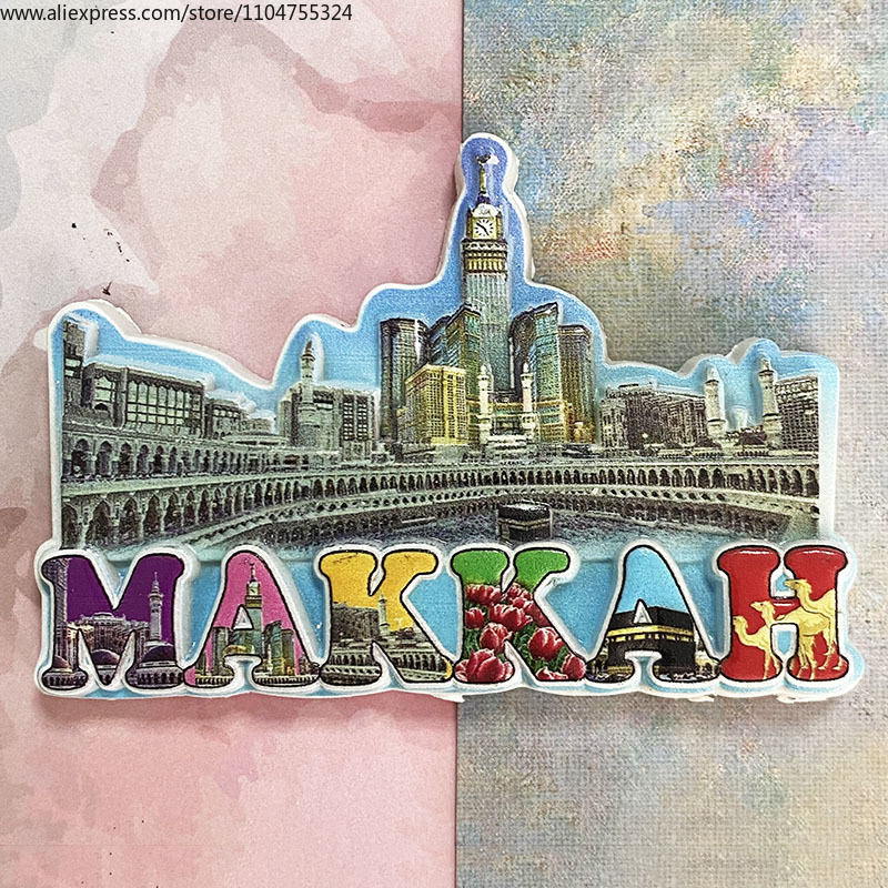 Mecca 3D Magnet Kulkas Souveni - Art Craft Magnet ulasan dan harga