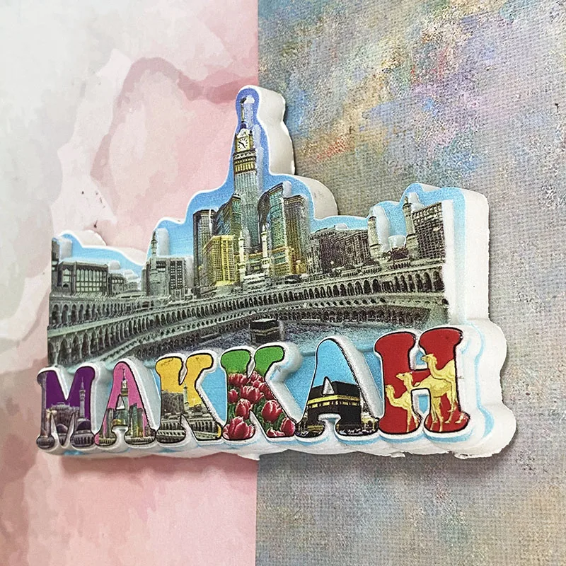 Mecca 3D Magnet Kulkas Souveni - Art Craft Magnet ulasan dan harga