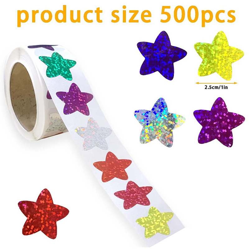 500 Buah/Rol Stiker Bintang Wa - School Of Art X Craft ulasan dan harga
