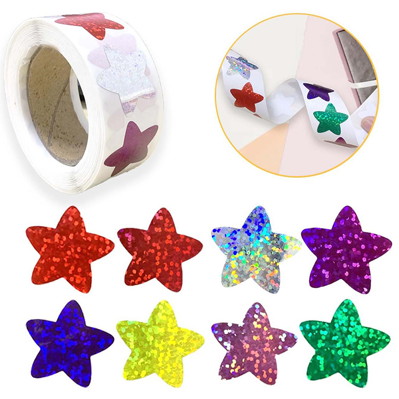 500 Buah/Rol Stiker Bintang Wa - School Of Art X Craft ulasan dan harga
