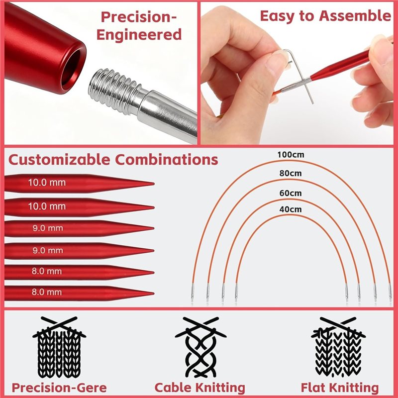 A25F-Circular Untuk Set Jarum  - Knitting Needle Circular ulasan dan harga