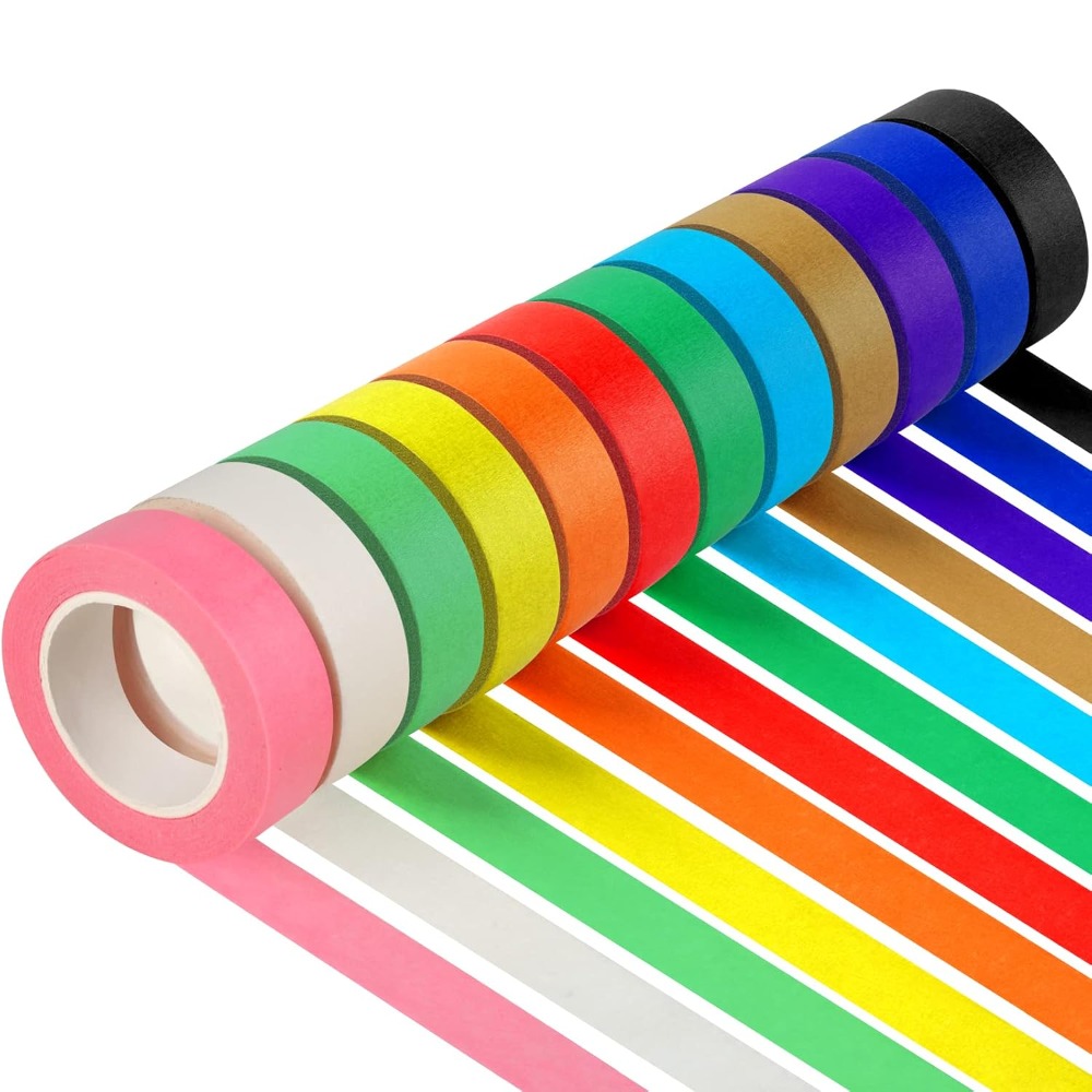 12 Gulungan Selotip Berwarna 1 - School Of Art X Craft ulasan dan harga
