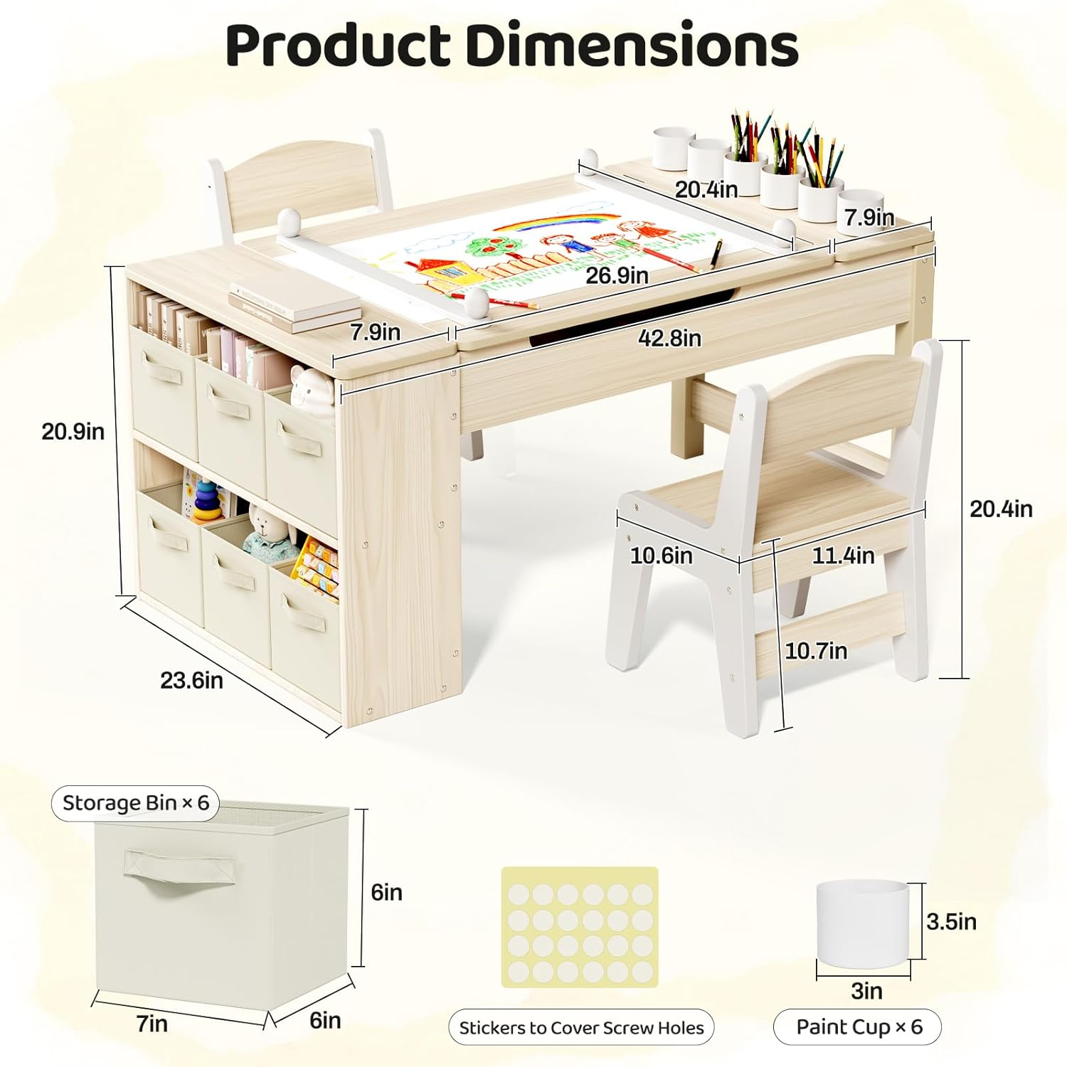 Set Meja dan Kursi Seni Anak 3 - School Of Art X Craft ulasan dan harga