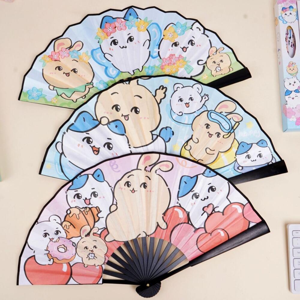Kipas Lipat Kawaii Chiikawa Mu - Art Craft Japan ulasan dan harga