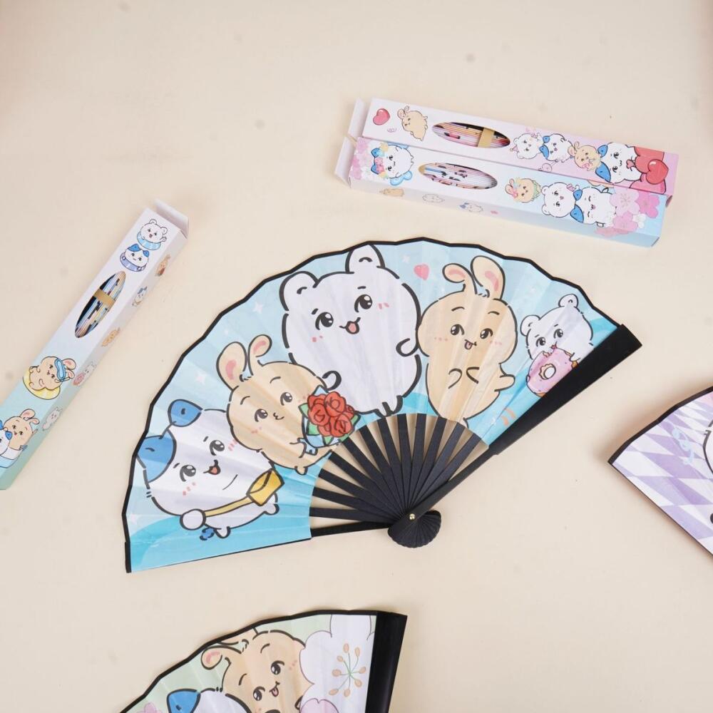 Kipas Lipat Kawaii Chiikawa Mu - Art Craft Japan ulasan dan harga