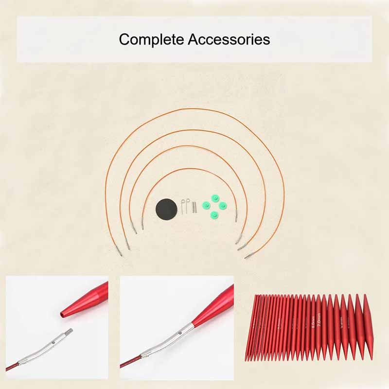 25 Buah Set Jarum Rajut Jarum  - Knitting Needle Circular ulasan dan harga