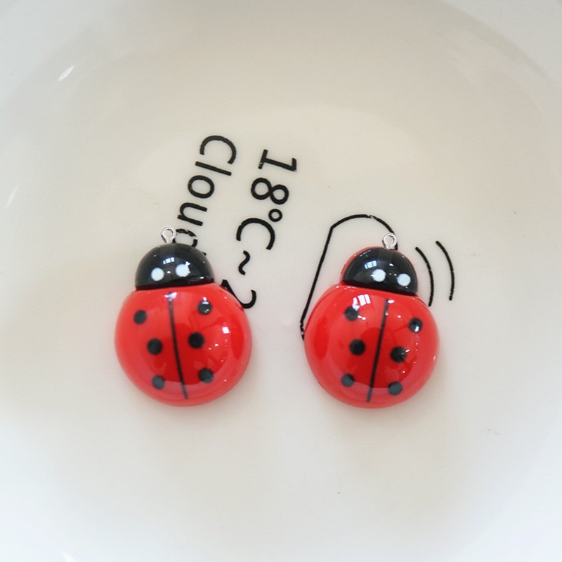 10Pcs Aksesoris Resin Bentuk K - Art Craft Ladybug ulasan dan harga