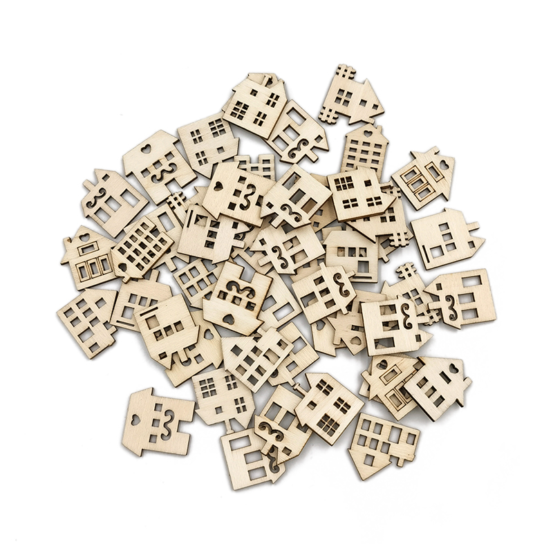 50 pcs Irisan Kayu Tanpa Cat u - Art Craft For Preschool ulasan dan harga