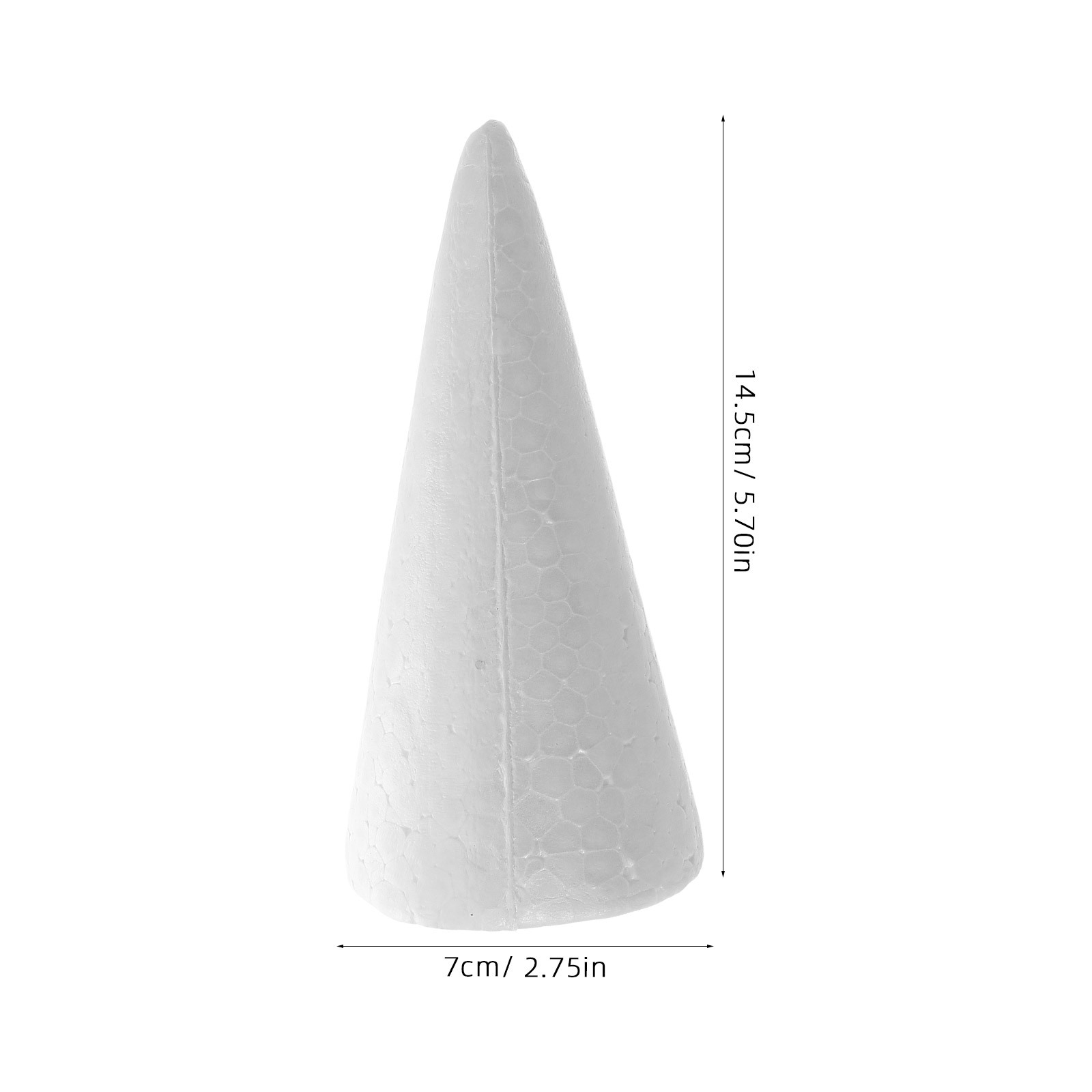 12 Buah Kerucut Busa 15Cm Puti - Art Craft For Christmas ulasan dan harga